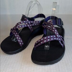 Chaco Purple And Blue ZX1 Dual Strap Hiking Sandals